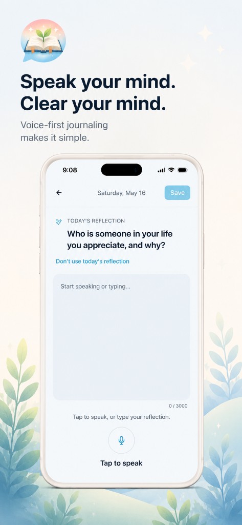 Joura voice-first journaling — speak your thoughts